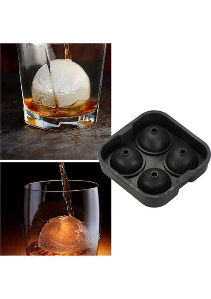 Viski Buz Topu Makinesi Gıda Sınıfı Yeniden Kullanılabilir Silikon Buz Kalıp Tepsi Buz Küpü Kalıp Mutfak 5 cm Top Kapasiteli (Yurt Dışından) fırsatları