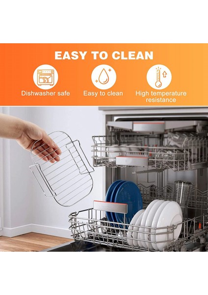 Paslanmaz Çelik Vapur Kavurma Rafı Hava Fritöz Aksesuarları Ninja Instant Vortex Philips Için Pişirme Izgara Rafları (Yurt Dışından)