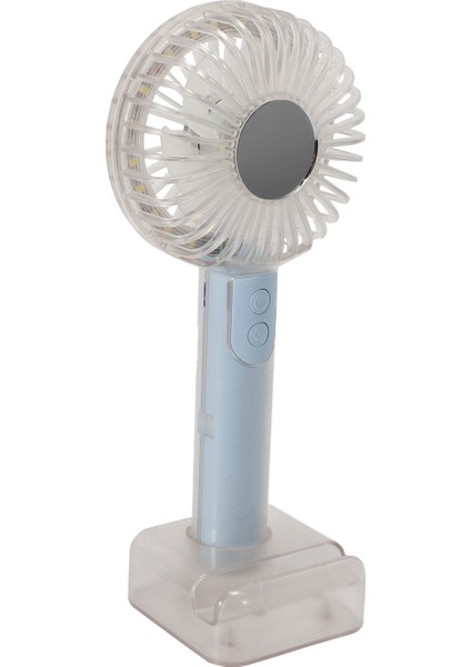 Taşınabilir Kristal Fan Mini USB Gece Lambası Fanı El Aynası Küçük Fan (Mavi) (Yurt Dışından) fiyatları