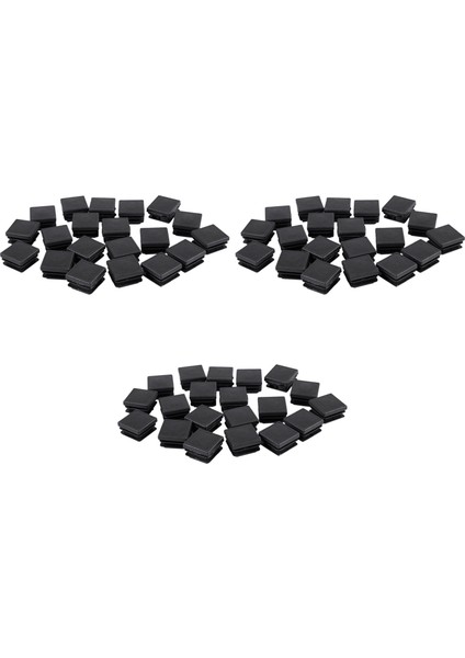 60 Adet Plastik Kare Körleme Uç Kapakları Boru Ek Parçaları 25MM x 25MM (Yurt Dışından)