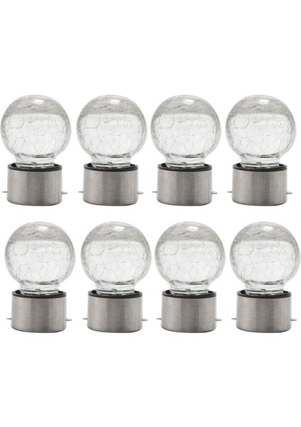 Asılı Güneş Işıkları Açık 8 Paket LED Güneş Crackle Küre Işıkları Su Geçirmez Küre Aydınlatma Dekorasyon Beyaz (Yurt Dışından)