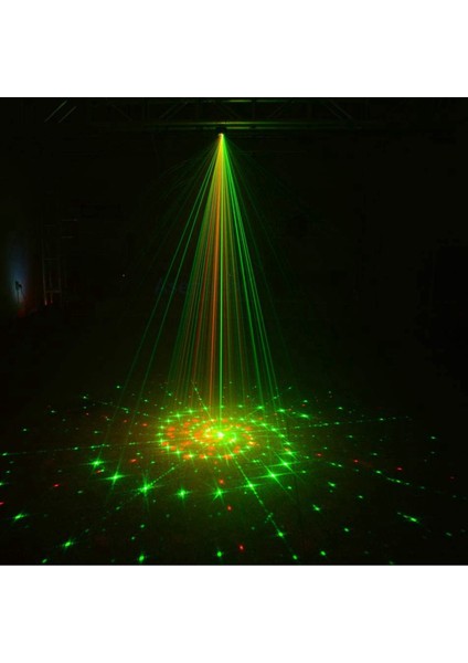 Uzaktan USB Sahne Aydınlatma Efekti 60 Desen Rgb Uv LED 8 Delikli Lazer Projektör, Otomatik Ses Kontrollü (Usb Fişi) (Yurt Dışından)