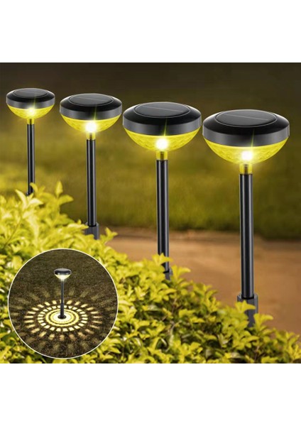 Güneş Yol Işıkları 4 Paket, LED Güneş Işıkları Dış Mekan, IP67 Su Geçirmez Güneş Yol Işıkları, Güneş Enerjili Bahçe Işıkları (Yurt Dışından)
