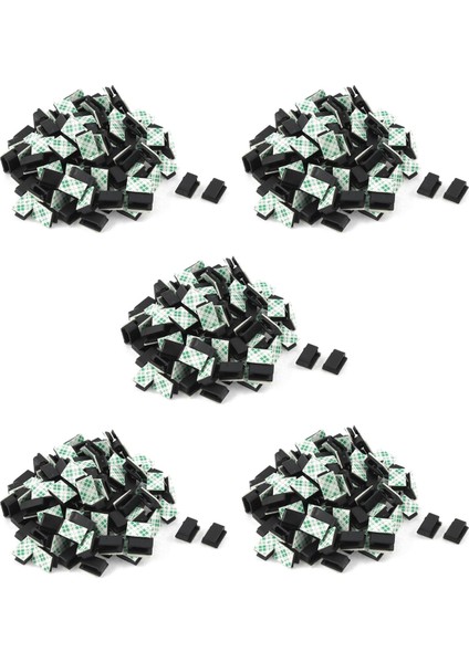 500 Adet Yapışkanlı Tel Kordon Kablo Tutucu Kravat Klip Organizatör Damla Kelepçesi (Yurt Dışından)