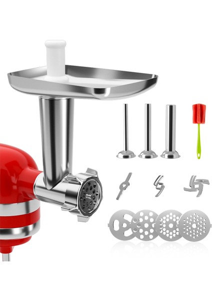 Kitchenaid Için Metal Et Gıda Öğütücü Aparatı Stand Mikser Çubuk Öğütücü Sosis Dolum Aparatı (Yurt Dışından)