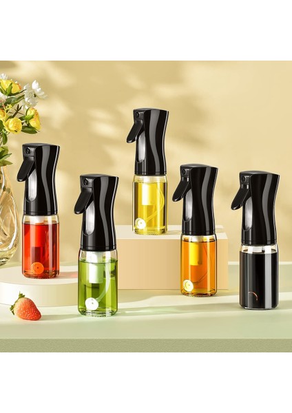 Pişirme Için Yağ Püskürtücü, 200ML Zeytinyağı Sprey Şişesi Püskürtücü, Hava Fritöz Aksesuarları, Salata Yapımı/pişirme/kızartma Için, Siyah (Yurt Dışından)