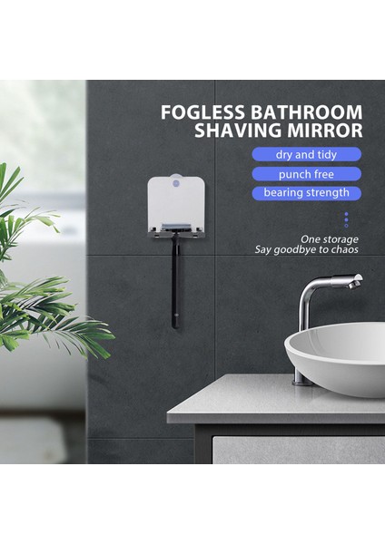 Buğu Önleyici Duş Aynası, Sissiz Banyo Tıraş Aynası (Yurt Dışından)
