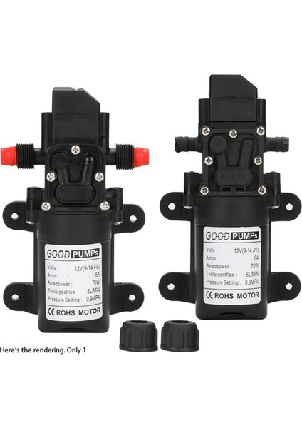 2 Adet Otomatik Akış Anahtarı 6l/min DC12V 70W 130PSI Otomatik Diyaframlı Su Pompası Kendinden Emişli Pompalar, Düz (Yurt Dışından) fırsatları