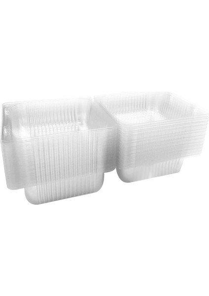 300 Adet Tek Bireysel Kek Dilim Kutuları Tatlı Kapları Cheesecake Kutuları Istiflenebilir Kare Kutular Şeffaf Gıda Kutuları (Yurt Dışından) fiyatları