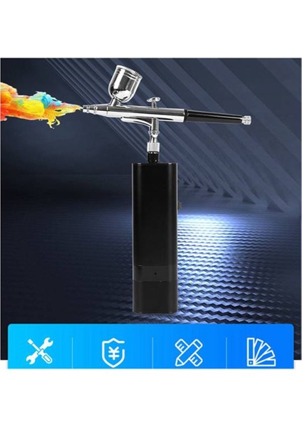 Benzersiz Airbrush Seti Sanat Modeli Vücut Boyası Sanatçı Makyaj Araçları Için Yerçekimi Tipi Püskürtme Araçları ile Güçlü Kompresör (A) (Yurt Dışından) fırsatları