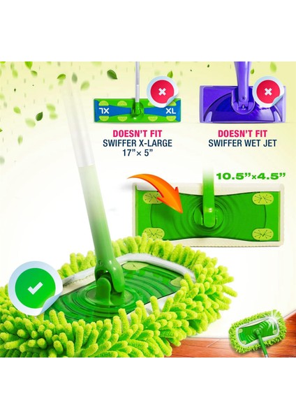 Islak/kuru Şifon Swiffer Süpürgesi Paspas Bezleri/pedler Mikrofiber Parke Zemin Paspas Pedi Islak ve Kuru Çevirme Paspas 6 Paket (Yurt Dışından) indirimleri