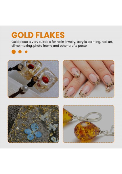 Reçine Tepsisi Için Altın Folyo Gevreği, Resim Sanatları ve El Sanatları Için 3 Şişe Metalik Folyo Gevreği, Tırnak Sanatı (Yurt Dışından) indirimleri