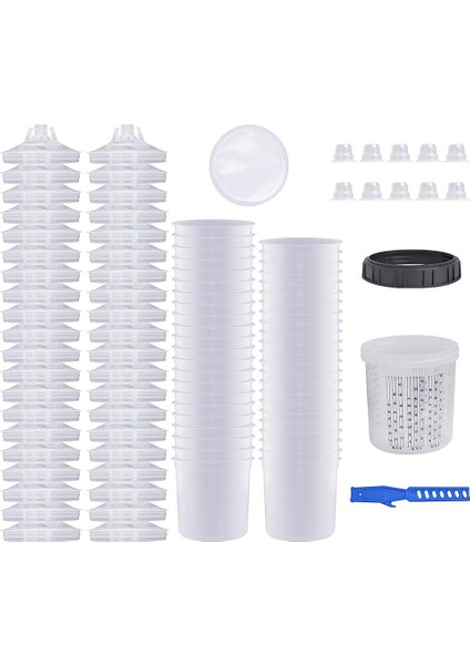 Hvlp Boya Için Tek Kullanımlık Boya Tabancası Bardakları, Araba Astarı Için Otomotiv Boya Tabancası Seti, Son Kat, Taban Kat Jel Kaplama (Yurt Dışından)