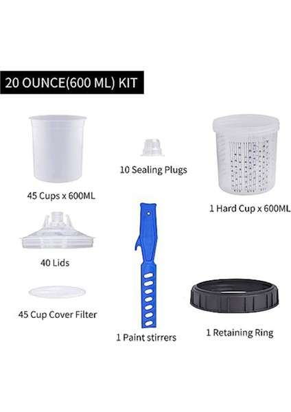 Hvlp Boya Için Tek Kullanımlık Boya Tabancası Bardakları, Araba Astarı Için Otomotiv Boya Tabancası Seti, Son Kat, Taban Kat Jel Kaplama (Yurt Dışından) modelleri