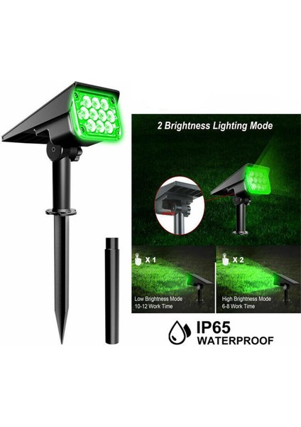 Güneş Spot Işığı Güneş Bahçe Lambası IP65 Güneş Enerjisi Yeşil Işık Yard Dekor Için Güneş Işığı Açık Avlu Spot Işığı (Yurt Dışından) fiyatları