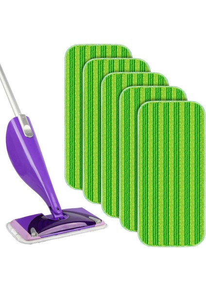Swiffer Islak Jet Paspas ile Uyumlu Yeniden Kullanılabilir Paspas Pedleri - Islak Pedler Dolum Yıkanabilir Mikrofiber Paspas Pedleri 5'li Paket Yeşil (Yurt Dışından) fiyatları