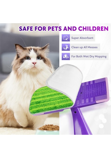 Swiffer Islak Jet Paspas ile Uyumlu Yeniden Kullanılabilir Paspas Pedleri - Islak Pedler Dolum Yıkanabilir Mikrofiber Paspas Pedleri 5'li Paket Yeşil (Yurt Dışından) indirimleri