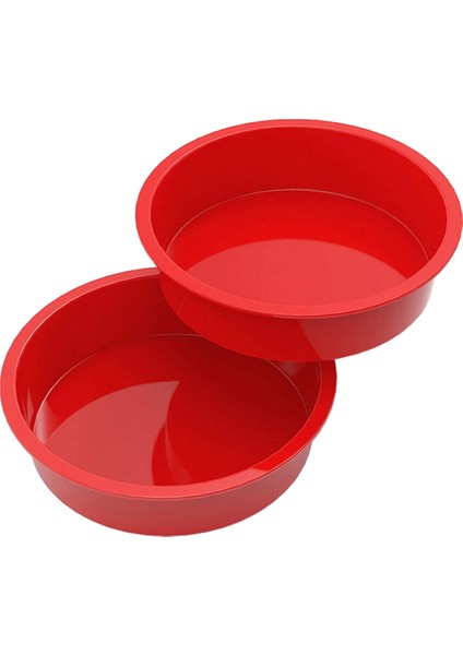 Yapışmaz ve Hızlı Çıkarılan Fırın Tavası Için 8 Inç (Yaklaşık 20,3 Cm) Yuvarlak Kek Tavası-Silikon Kalıbı (Yurt Dışından)