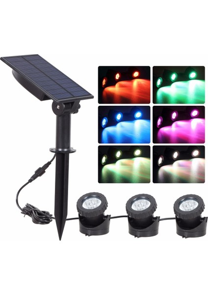 Güneş Enerjili Spot Işıklar Peyzaj Renkli Işıklar Alçak Gerilim Dış Mekan Güneş Enerjili Spot Işığı IP65 Su Geçirmez Manzara Sıva Altı (2'si 1 Arada) (Yurt Dışından) modelleri