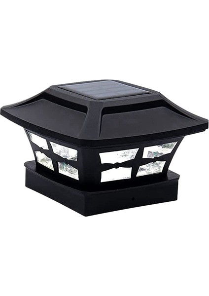 Güneş Direk Başlığı Işıkları 2 Aydınlatma Modu Ahşap Direkler Için LED Güverte Çit Başlığı Işıkları Bahçe Dekorasyon Sıcak Siyah (Yurt Dışından)