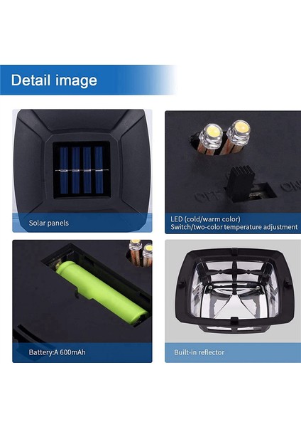 Güneş Direk Başlığı Işıkları 2 Aydınlatma Modu Ahşap Direkler Için LED Güverte Çit Başlığı Işıkları Bahçe Dekorasyon Sıcak Siyah (Yurt Dışından) indirimleri