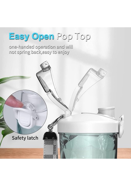 Taşınabilir Blender, Shake ve Smoothie'ler Için Kişisel Boyutlu Blender, 6 Bıçaklı Mini Blender 20 Oz Ev Için, Seyahat Beyazı (Yurt Dışından)