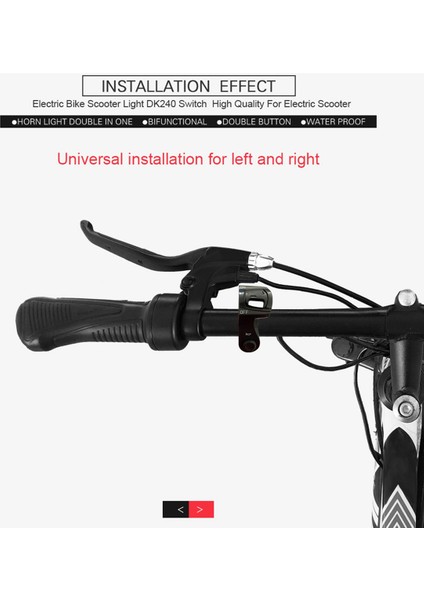 DK240 3 In 1 Elektrikli Bisiklet Korna Anahtarı Elektrikli Bisiklet Scooter Far Anahtarı Sinyalleri Korna On/off Düğmesi (Yurt Dışından)