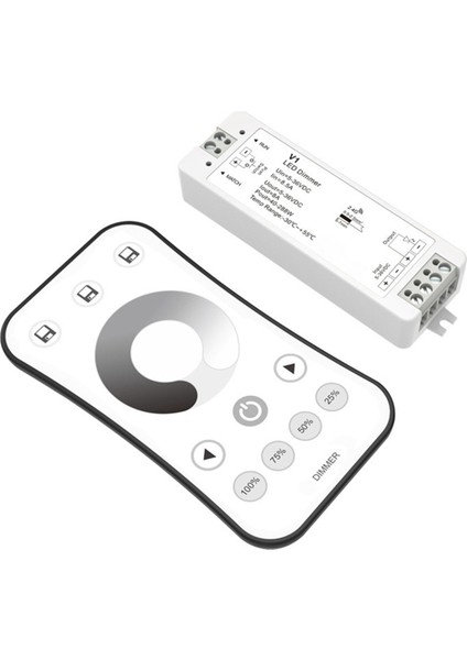 LED Işık Şeridi Akıllı Karartma Tek Renkli Denetleyici 2.4g Kademesiz Karartma Paneli Uzaktan Kumanda Modülü Dimmer (Yurt Dışından)