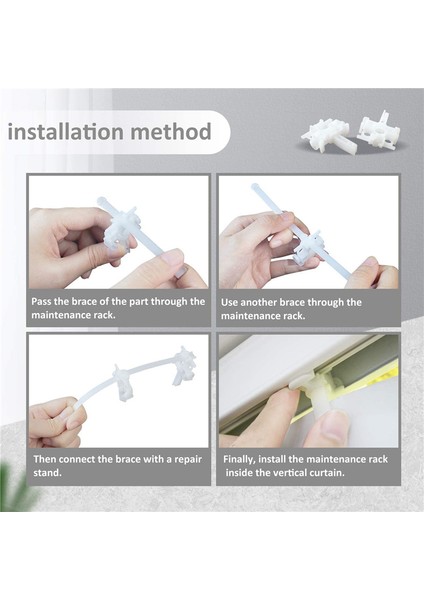 Dikey Perde Tamir Taşıyıcısı Köklü Dikey Panjur Tamir Takımı Beyaz Panjur Yedek Parçaları 40 Adet (Yurt Dışından) indirimleri