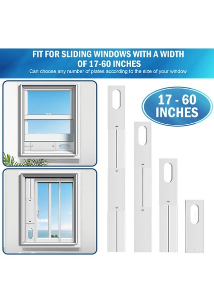 5 Inç Bağlayıcılı Taşınabilir Ac Pencere Kiti, Taşınabilir Klima Için Ayarlanabilir Ac Havalandırma Kiti Evrensel Pencere Contası (Yurt Dışından) modelleri
