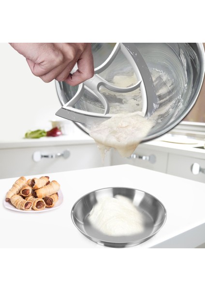 Düz Kenarlı Çırpıcı, 4,5-5 Quart Kaseler Için Çift Taraflı Esnek Silikon Kenarlı Kase Kazıyıcı ve Stand Mikser Için Dökme Kalkanı (Yurt Dışından)