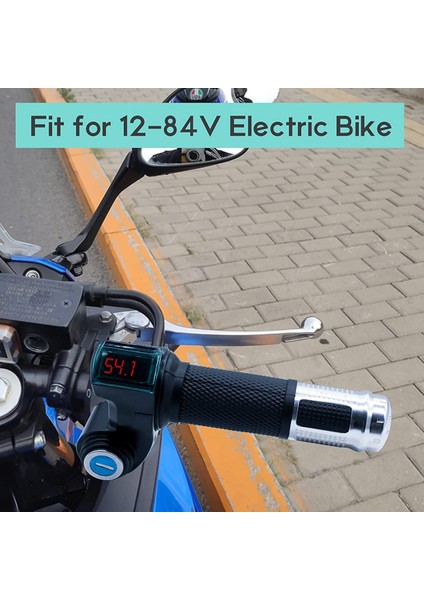 1 Çift Elektrikli Bisiklet Gaz Kelebeği Kavrama ile LCD Voltaj Ekran Anahtar Vuruşu, Evrensel Elektrikli Bisiklet Gaz Kelebeği Kavrama (Yurt Dışından)