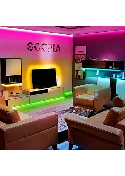 Smd 5050 Rgb LED Işıklar Uzaktan Kumandalı Akıllı Telefon Uygulaması ile Yatak Odası Bar Odası Için LED Işıkları Kontrol Edin Dıy 15 M Abd Tak (Yurt Dışından) indirimleri