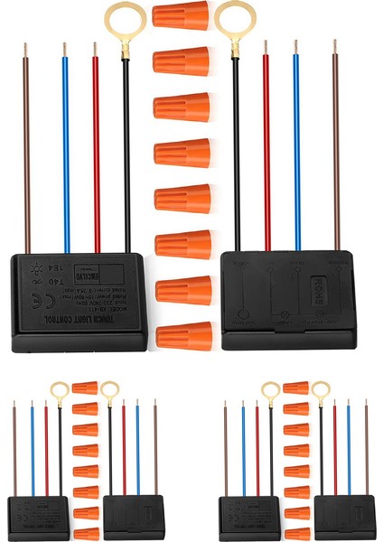 Dokunmatik Lamba Anahtarı 6 Paket, Kısılabilir LED Için Dokunmatik Lamba Kontrol Modülü, Ampuller, Kablo Kapaklı Lamba Anahtarı Değiştirme Kiti (Yurt Dışından)