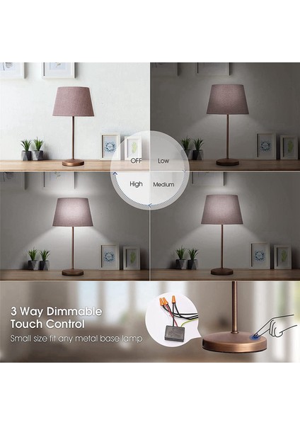 Dokunmatik Lamba Anahtarı 6 Paket, Kısılabilir LED Için Dokunmatik Lamba Kontrol Modülü, Ampuller, Kablo Kapaklı Lamba Anahtarı Değiştirme Kiti (Yurt Dışından) indirimleri