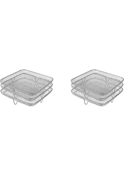 2 Adet 8 Inç Hava Fritöz Rafı Anında Vortex Hava Fritöz, Philips, Cosorı Hava Fritöz, Kare Üç Istiflenebilir Kurutucu Rafları (Yurt Dışından)