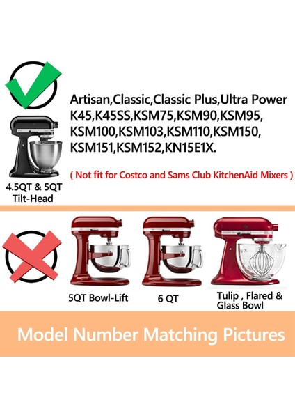 Mutfak Aide Asseries Için 4,5-5 Qt Açılır Kafalı Stand Mikserler K45B/K5THCB/K5THBS Için Kitchenaid Kürek Aparatı (Yurt Dışından)