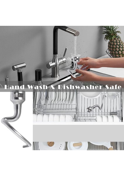 Kitchenaid 4.5-5 Quart Eğilebilir Kafalı Stand Mikser Için Spiral Hamur Kancası, Kitchenaid Aparatı Için Hamur Kancasının Değiştirilmesi (Yurt Dışından) modelleri