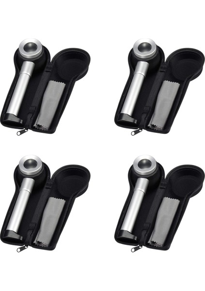 4 Adet El 45X Katlanır Keten Test Cihazı Metal Büyüteçler Kumaş Iplik Sayacı Büyüteç Işık ile Büyüteç (Yurt Dışından)