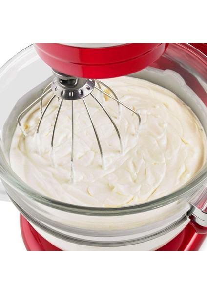 Kitchenaid Için 2x KN256WW 6 Telli Kırbaç Ataşmanı 5-6 Quart Kase Kaldırmalı Stand Mikser Değiştirme, Yumurta Krema Karıştırıcı (Yurt Dışından)
