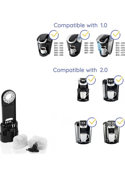 6 Pack Charcoal Filters Compatible For BWF100 Machines, Espresso Machine Water Filter Replacements (Yurt Dışından)