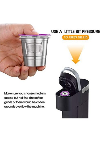 Stainless Steel Coffee Cup Reusable K Cup For 2.0/1.0 Mini Plus Coffee Filter Accessory Coffee Cup Refillable (Yurt Dışından)