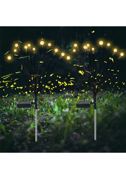 1pcs 10 Kafa Güneş Enerjili Ateşböceği Işıkları, 10 LED Dış Mekan Su Geçirmez Güneş Sallanan Bahçe Işıkları (Yurt Dışından) fırsatları