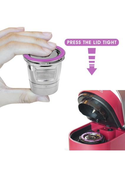 Stainless Steel Coffee Capsule Cup Reusable K Cup For 2.0/1.0 Mini Plus Coffee Filter Accessories (Yurt Dışından)