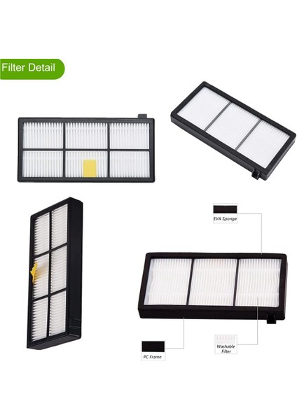 Irobot Roomba 800 Serisi 850 860 861 866 870 880 890 900 Serisi 960 980 981 985 Elektrikli Süpürge Yedek Kiti (Yurt Dışından) fiyatları