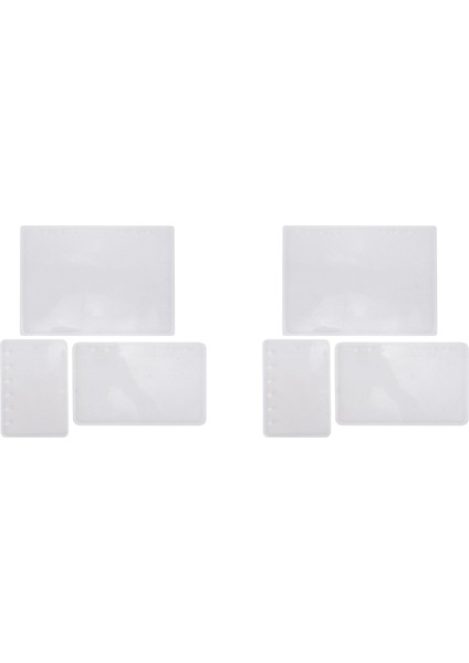 6x A7/a6/a5 Dizüstü Şekli Silikon Kalıp Dıy Reçine Kitap Kalıp Kristal Epoksi Silikon Kalıp Şeffaf Kitap (Yurt Dışından)