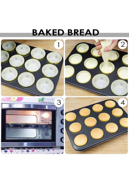 Muffin Tepsisi, 12 Muffin Için 2'li Karbon Çelik Muffin Tepsisi Paketi, Yapışmaz Kaplamalı Muffin Pişirme Kalıbı, Muffin Tepsisi (Yurt Dışından)