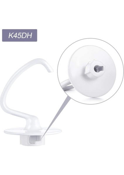 K45DH Hamur Kancası Için Blender Kiti, K45WW Tel Kırbaç, K45B Kaplamalı Düz Bıçak, 6 Adet Kase Dikey Mikser Tamir Takımı (Yurt Dışından)