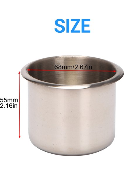 8 Adet Evrensel Tekne Bardak Tutucu 68X55MM Paslanmaz Çelik Damla Içecek Bardak Tutucu Poker Masası Kanepe (Yurt Dışından) fiyatları