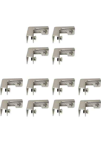 12 Adet L Tipi Cam Sabitleme Klipsi 2 Yollu Cam Konnektörler 6-10MM Mobilya Donanım Cam Aksesuarları (Yurt Dışından)